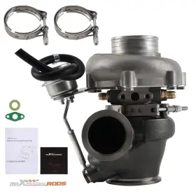 Wbkyp6 Maxpeedingrods 660hp Dual Ball Bearing Turbocharger Upgraded Billet 0.70 0.72 A/r 3.55 V-band