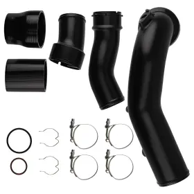 Woi1d8 Maxpeedingrods Aluminum Charge Pipe Kit For Bmw 535i/640i/740i N55 Single Turbo 2011 Black