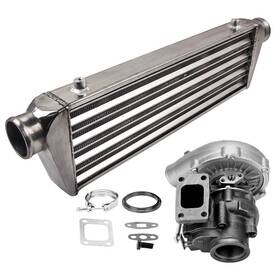 Maxpeedingrods Xhj9t6 V-band T04e Turbo Kit 400 Hp Stage Iii Wastegate Aluminum Alloy Intercooler
