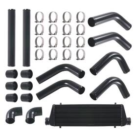 Maxpeedingrods Xj0kid 28x7x2.5 Turbo Intercooler Kit For Volvo S40 2.5l 2008-2012 Black