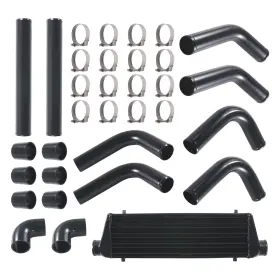 Xj0kid Maxpeedingrods 28x7x2.5 Turbo Intercooler Kit For Volvo S40 2.5l 2008-2012 Black