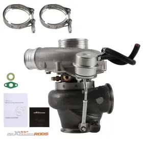 Y63hbi Maxpeedingrods 660 Billet Compressor Wheel Dual Turbo Ball Bearing 0.72 Turbine A/r Vband