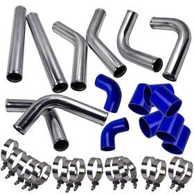 Maxpeedingrods Z6731h 2.5 Inch Universal Turbo Intercooler Piping Tube Kit With Silicone Hoses&clamps Set