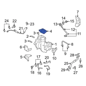 L38013490b Mazda Oe For 6 2006-2007 Turbocharger Gasket