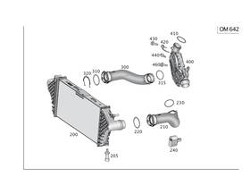 Mercedes-benz 166-528-00-82-28 Genuine Mercedes-benz Charge Air Hose