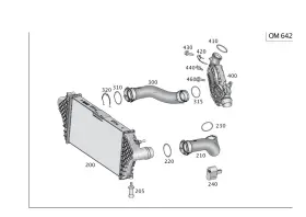 166-528-00-82-28 Mercedes-benz Genuine Charge Air Hose