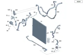 167-500-59-01 Mercedes-benz Genuine Coolant Line