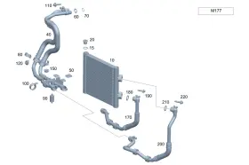 167-501-89-00 Mercedes-benz Genuine Oil Cooler Line