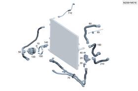 Mercedes-benz 214-501-91-00 Genuine Mercedes-benz Coolant Hose