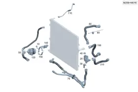 214-501-91-00 Mercedes-benz Genuine Coolant Hose