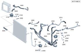 Mercedes-benz 223-500-25-01 Genuine Mercedes-benz Coolant Hose