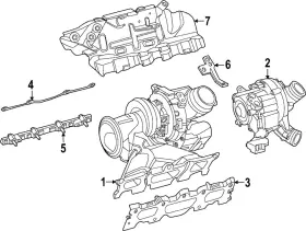 254-141-06-00 Mercedes-benz Genuine Turbocharger Lower Retainer