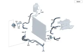 254-501-00-00 Mercedes-benz Genuine Coolant Hose