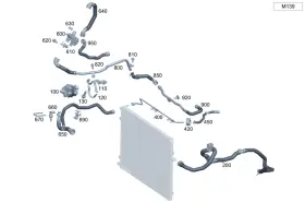 254-501-02-03 Mercedes-benz Genuine Coolant Hose
