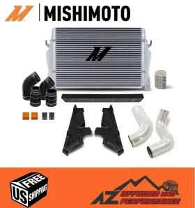 Mmint-ram-19kslp Mishimoto Performance Intercooler Kit Polish For Ft19-ft23 Dodge Ram Cummins 6.7l
