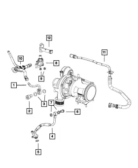 04893037ad Mopar Genuine Turbo Water Return Hose And Tube Assembly 4893037ad