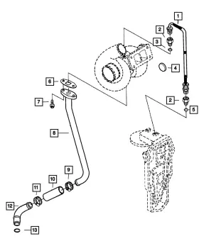 05015575aa Mopar Genuine Turbocharger Feed Hose 5015575aa