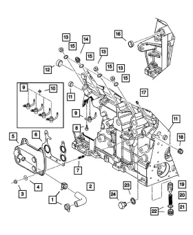 05066814aa Mopar Genuine Turbo Oil Feed Adapter Bolt 5066814aa