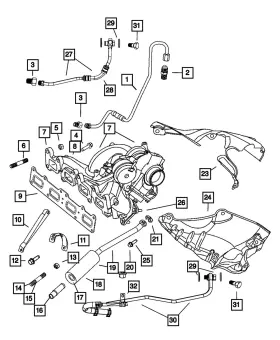 4884283ac Mopar Genuine Turbo Water Return Tube