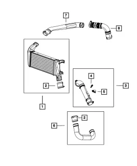 5037921ae Mopar Genuine Inter-cooler Inlet Hose