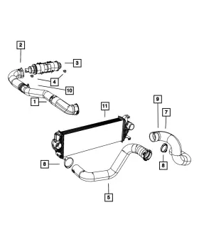 52014481aj Mopar Genuine Charge Air Cooler Hose