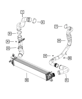 52014841ab Mopar Genuine Charge Air Cooler Hose