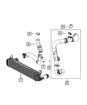 55111477ad Mopar Genuine Charge Air Cooler - Duct