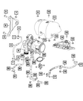 Mopar 68201157aa Genuine Turbocharger Bracket