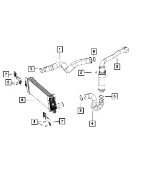 68205966ag Mopar Genuine Charge Air Cooler Hose Lower