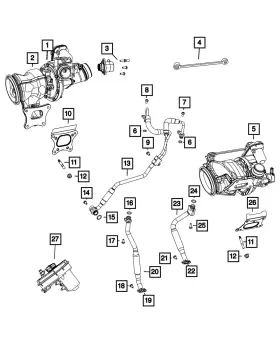 68358317ab Mopar Genuine Turbocharger Actuator Rear