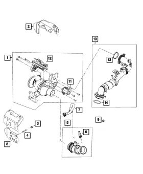 68457280aa Mopar Genuine Turbocharger Actuator