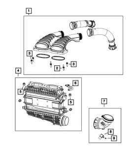 68464764ac Mopar Genuine Charge Air Cooler Duct