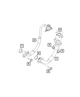 68495776aa Mopar Genuine Oil Feed Tube