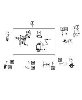 Mopar 68499013ab Genuine Pressure Sensor