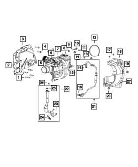 Mopar 68570193ag Genuine Engine Turbocharger Kit