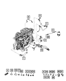 68617664aa Mopar Genuine Coolant Hose