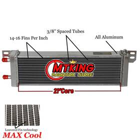 Motoking A1053y-2-us 28 Inch X7 Overall Size Aluminum Universal Air To Water Intercooler Heat Exchanger W