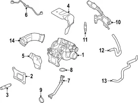 14450-6rc0b Nissan Genuine Insulator-heat Turbine Housing