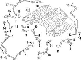 Nissan 14499-5ca0b Genuine Water Inlet Pipe