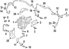 Nissan 16432-1kc0a Genuine Water Return Tube Eye Bolt