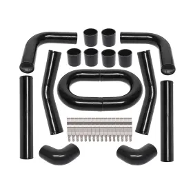 Obto-drjqtj-b0002 Obuyto 8pcs Universal Aluminum Intercooler Piping U-pipe Black Kit With T-bolt Clamp