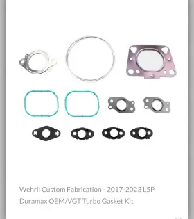 Wcf100178 Oem 2017-2023 L5p Duramax Oem/vgt Turbo Gasket Kit