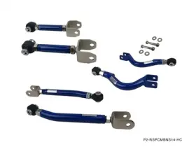 P2-rspcmbns14-hc Phase 2 Motortrend P2m For Combination Nissan S14 Rear Toe Traction Upper Control Arms Combo