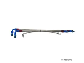 P2-t28ns145 Phase 2 Motortrend P2m For Nissan S14/15 Sr20det Steel Braided Turbo Line Kit