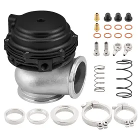 Pldde-p0033-00065 Pldde Black 44mm Turbo External Wastegate With V-band Flange 17 Psi Springs