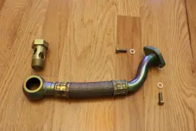 95110710800 Porsche 944 Turbo Oil Pipe Return Line From Charger To Pan