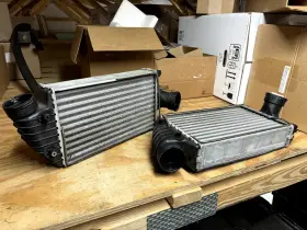 99611064071 Porsche 996 Turbo Intercoolers Turbo-charger Inter Cooler Left Right Free Caps
