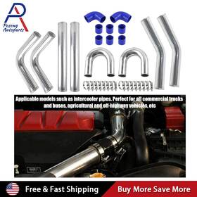 Poseng Bik10995 Universal 3 Inch Aluminum Intercooler Piping U-pipe Kit With Coupler And T-clamps Bl