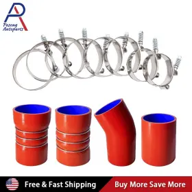 Po-48 Poseng Turbo Intercooler Cac Boots Clamps Kit For Ford 6.0l Powerstroke Diesel 03-07