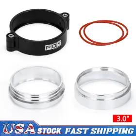 Vce03 Pqy 3 Inch 76mm Aluminum Hd Clamp Intake V-band Intercooler Pipes Black